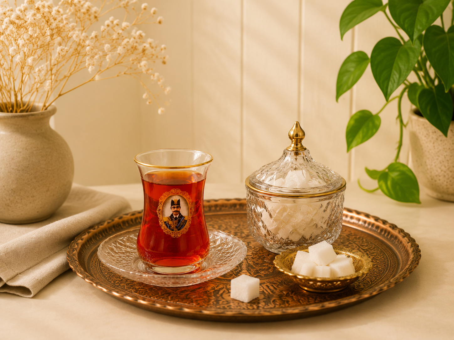 فنجان کمر باریک شاه عباسی