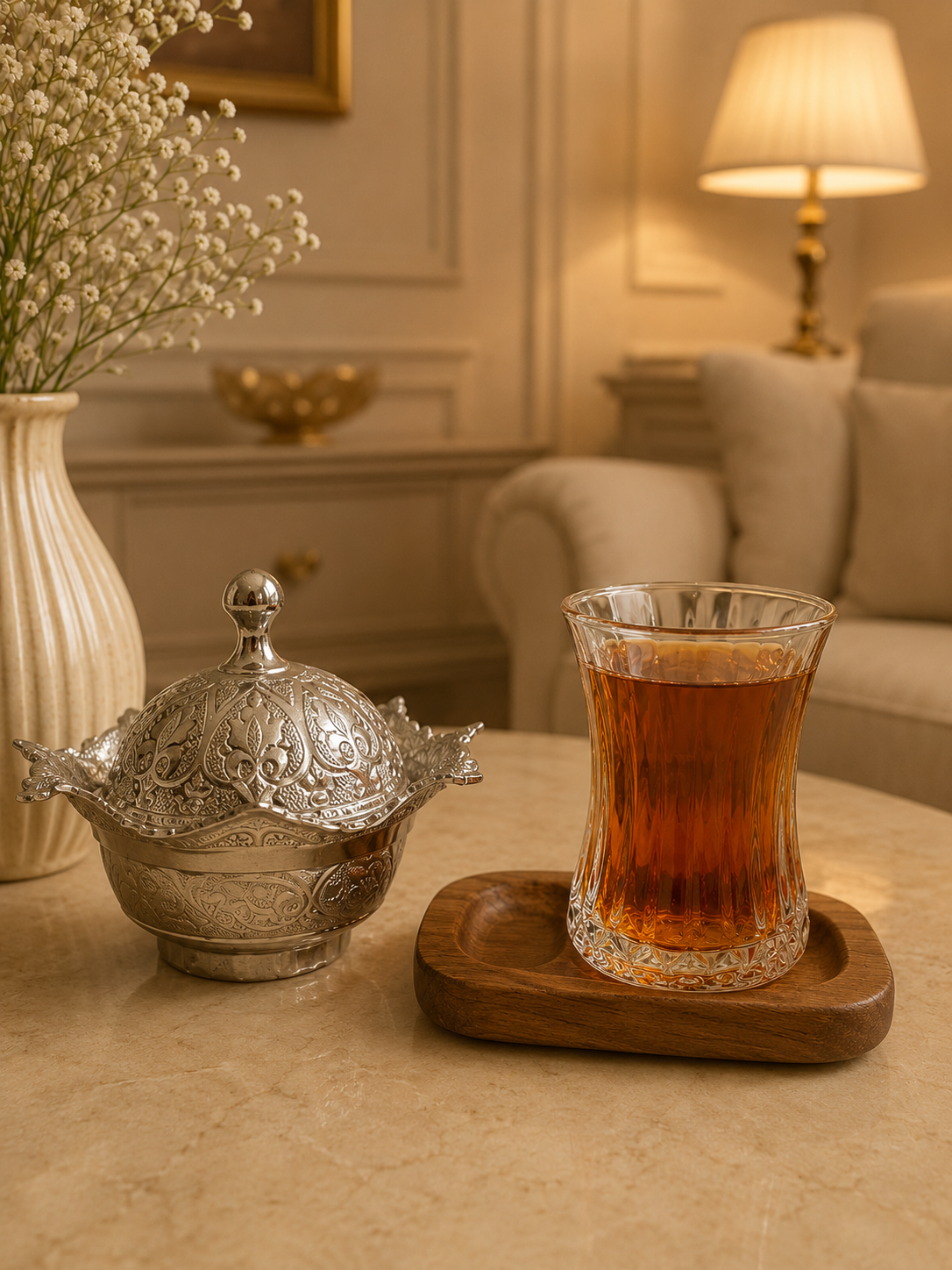 قندان گرد بزرگ زارا سوغات کربلا